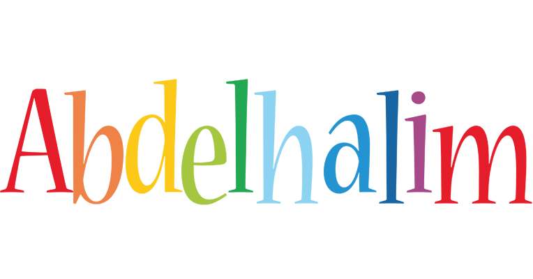 Abdelhalim birthday logo