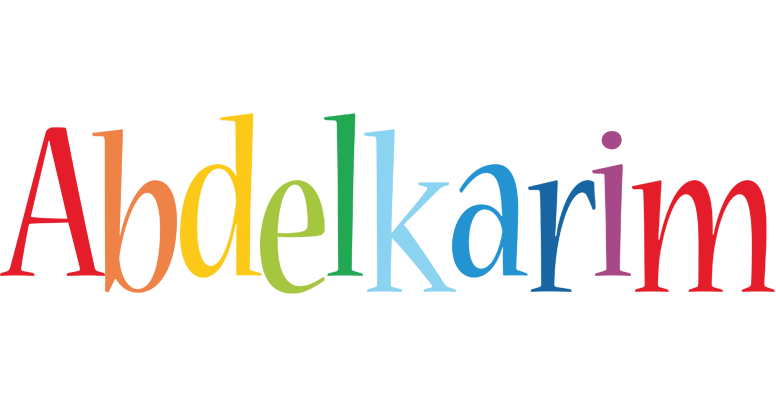 Abdelkarim birthday logo
