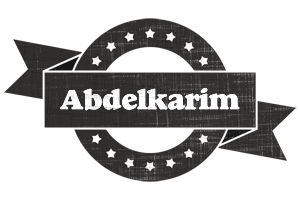 Abdelkarim grunge logo