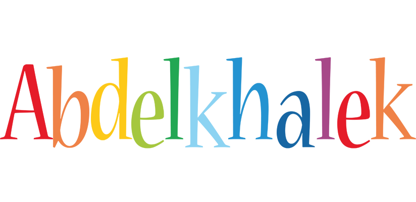Abdelkhalek birthday logo