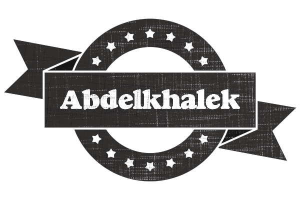 Abdelkhalek grunge logo