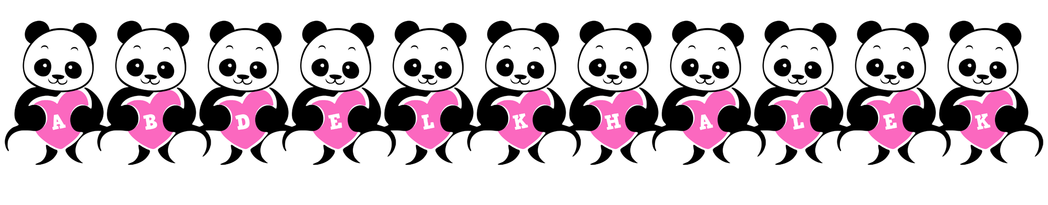 Abdelkhalek love-panda logo