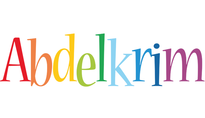 Abdelkrim birthday logo
