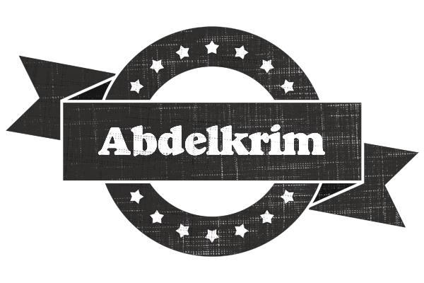 Abdelkrim grunge logo