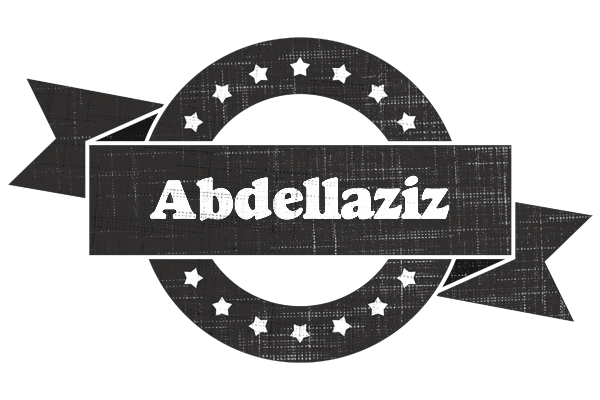 Abdellaziz grunge logo