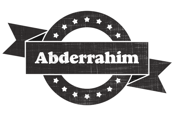 Abderrahim grunge logo