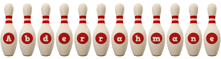 Abderrahmane bowling-pin logo