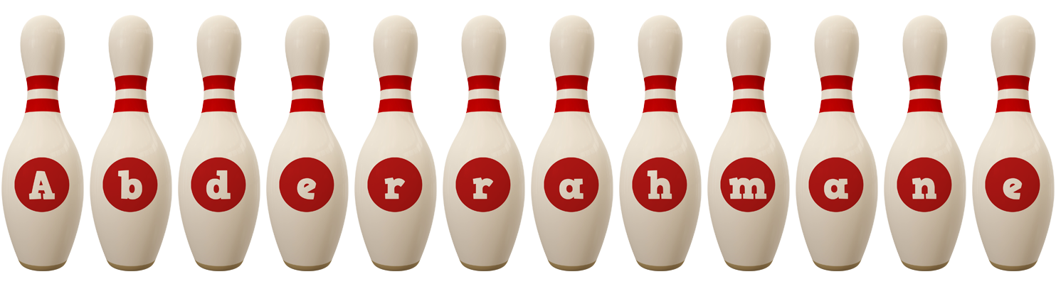Abderrahmane bowling-pin logo