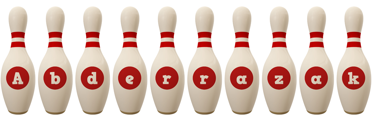 Abderrazak bowling-pin logo