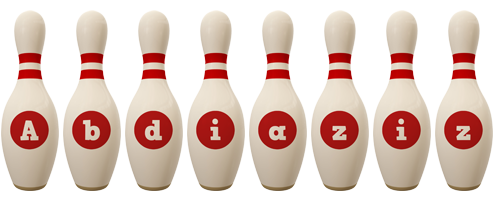 Abdiaziz bowling-pin logo