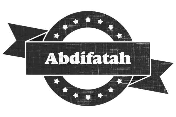 Abdifatah grunge logo