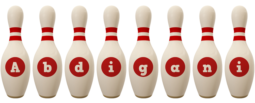 Abdigani bowling-pin logo