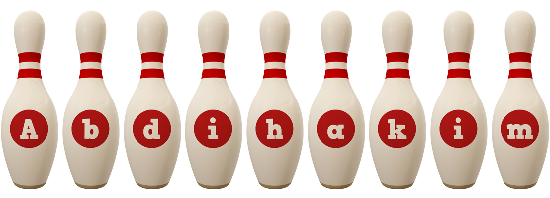 Abdihakim bowling-pin logo