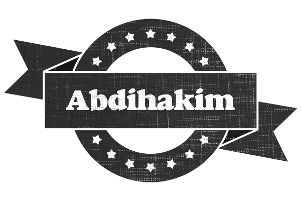 Abdihakim grunge logo
