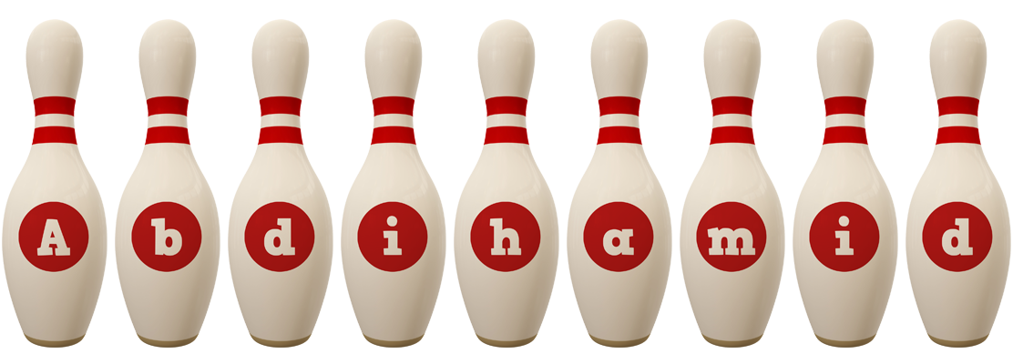 Abdihamid bowling-pin logo