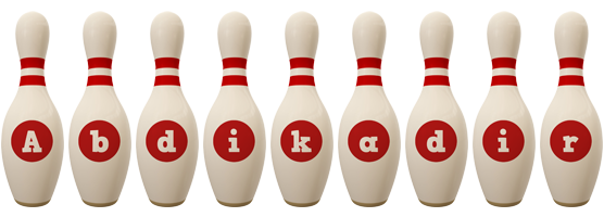 Abdikadir bowling-pin logo