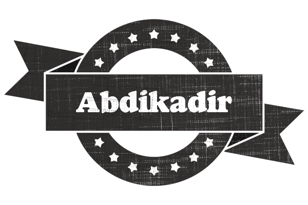 Abdikadir grunge logo