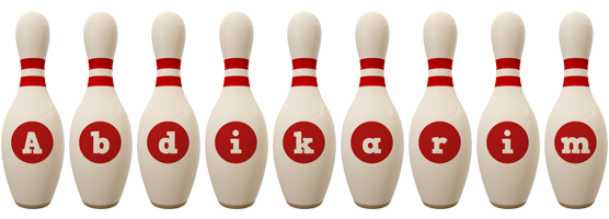 Abdikarim bowling-pin logo