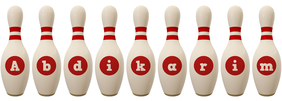 Abdikarim bowling-pin logo