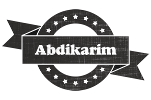 Abdikarim grunge logo