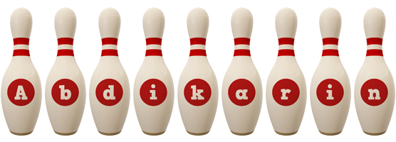 Abdikarin bowling-pin logo