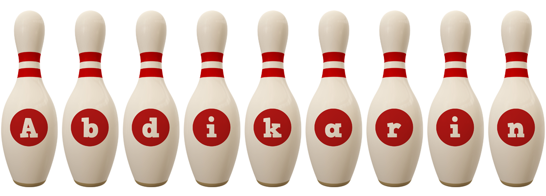 Abdikarin bowling-pin logo