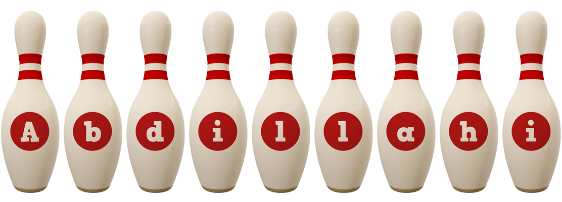 Abdillahi bowling-pin logo