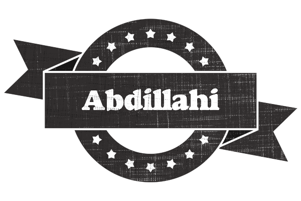 Abdillahi grunge logo
