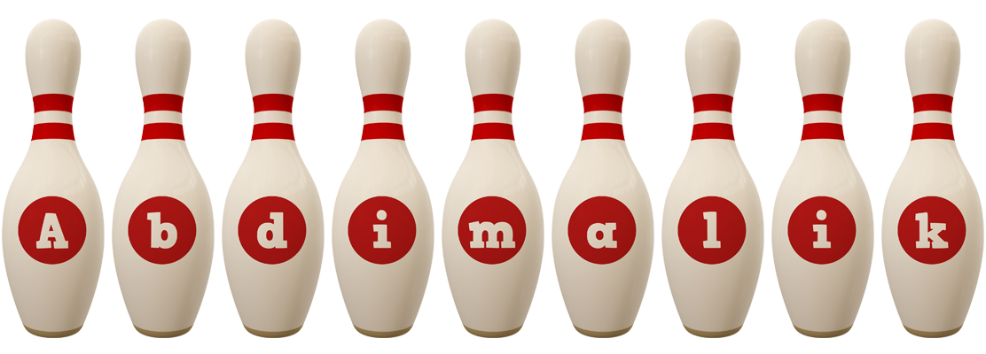 Abdimalik bowling-pin logo