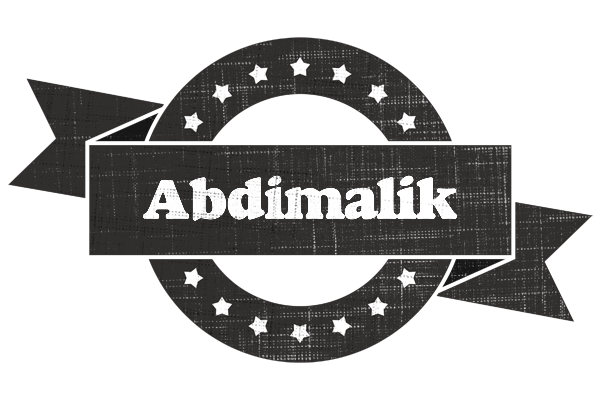 Abdimalik grunge logo