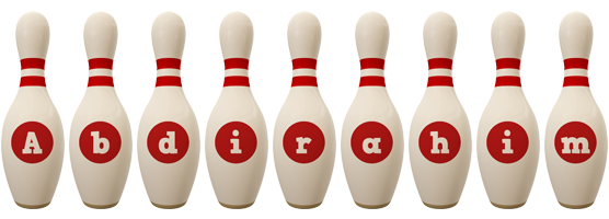 Abdirahim bowling-pin logo