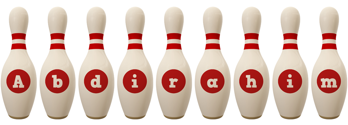 Abdirahim bowling-pin logo