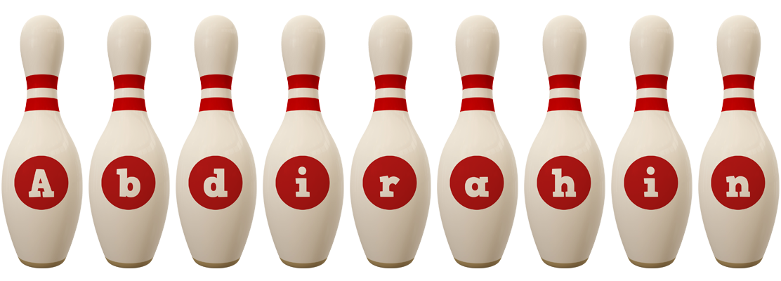 Abdirahin bowling-pin logo