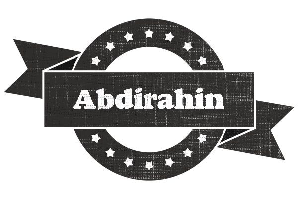 Abdirahin grunge logo