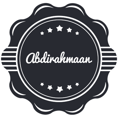 Abdirahmaan badge logo