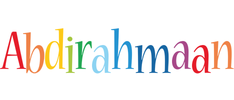 Abdirahmaan birthday logo