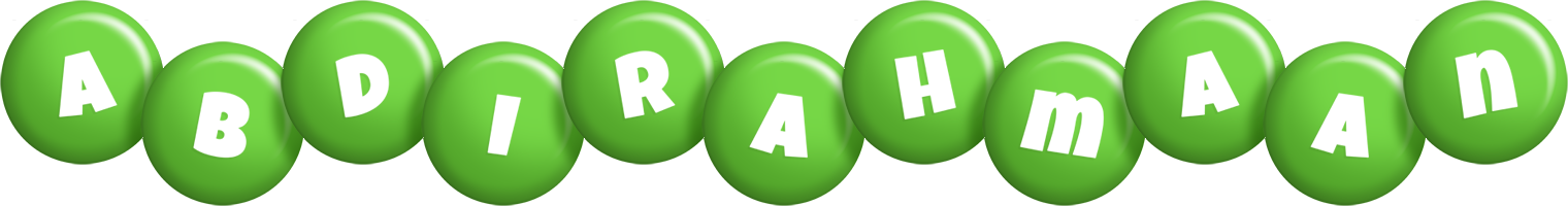 Abdirahmaan candy-green logo