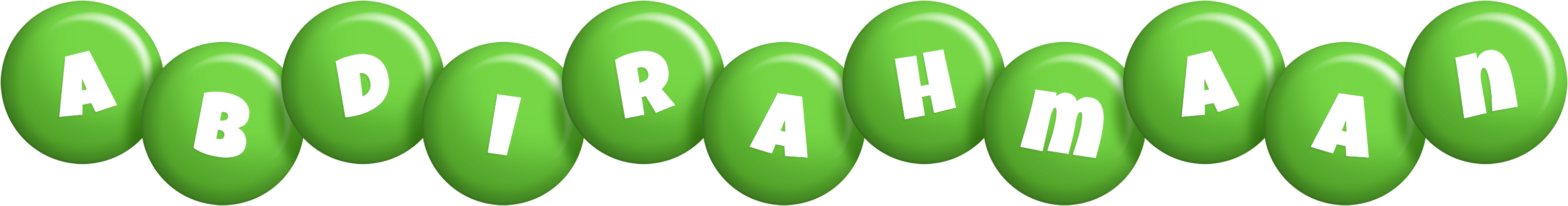 Abdirahmaan candy-green logo
