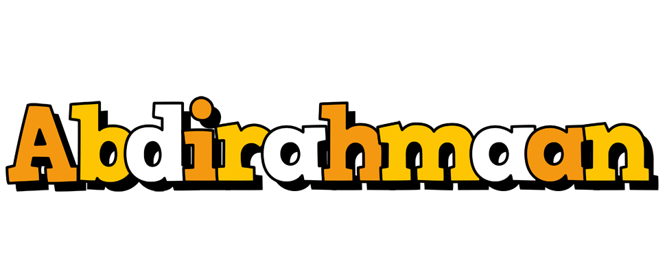 Abdirahmaan cartoon logo