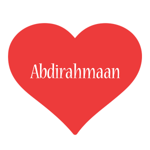 Abdirahmaan love logo
