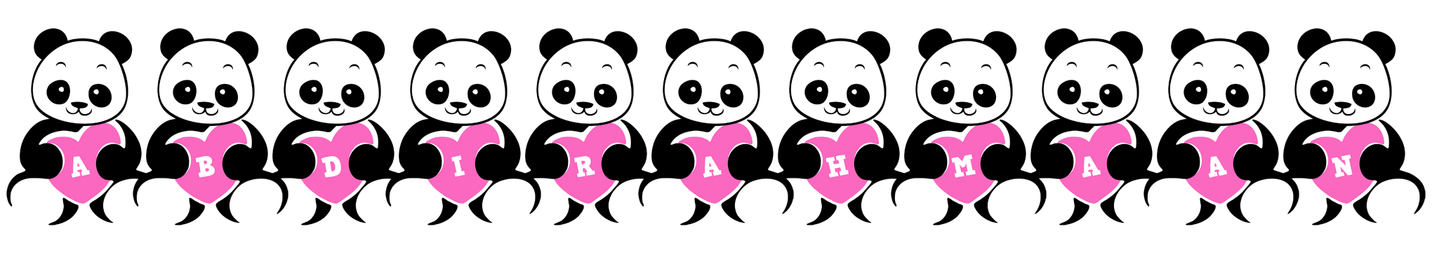 Abdirahmaan love-panda logo
