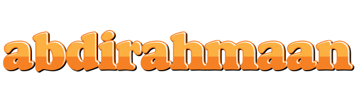 Abdirahmaan orange logo