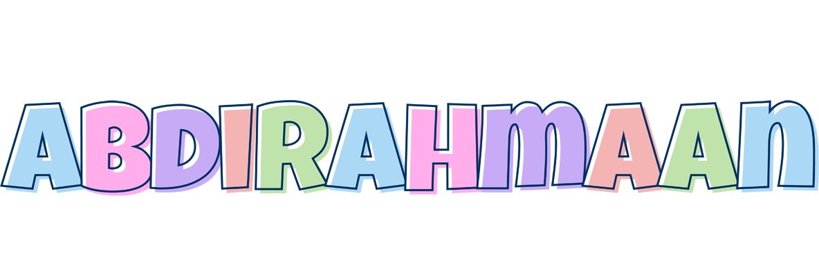 Abdirahmaan pastel logo