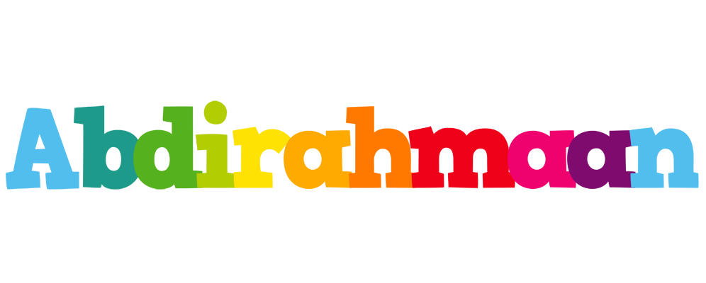 Abdirahmaan rainbows logo