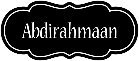 Abdirahmaan welcome logo