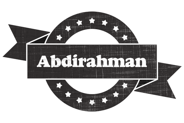 Abdirahman grunge logo