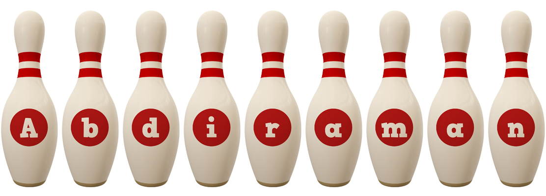Abdiraman bowling-pin logo