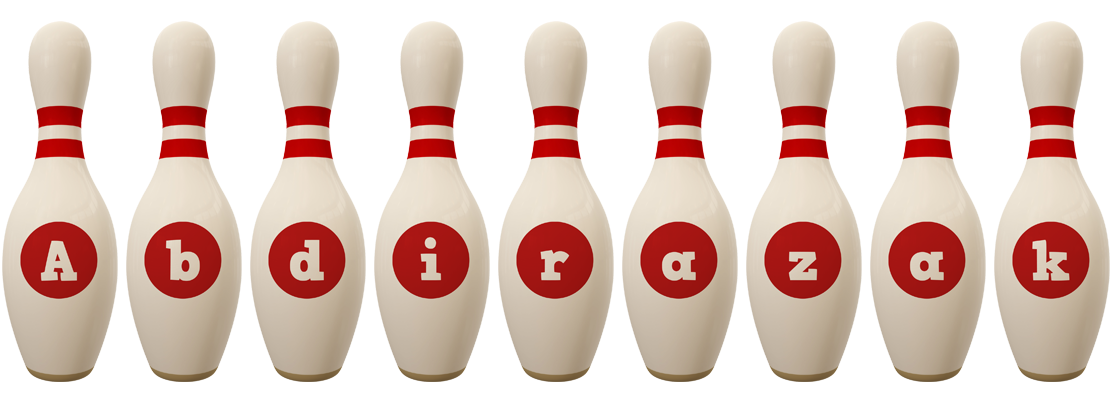 Abdirazak bowling-pin logo