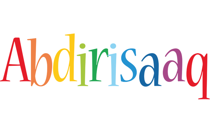 Abdirisaaq birthday logo