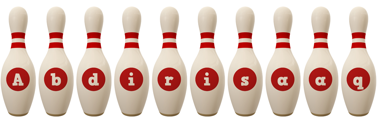Abdirisaaq bowling-pin logo